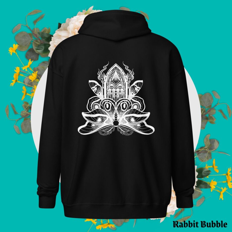 Sacred Moth zip hoodie