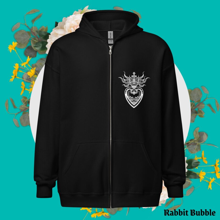 Sacred Moth zip hoodie - Image 2