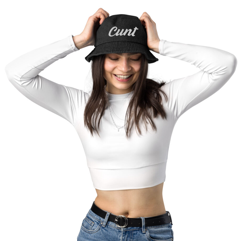 C*nt Denim bucket hat